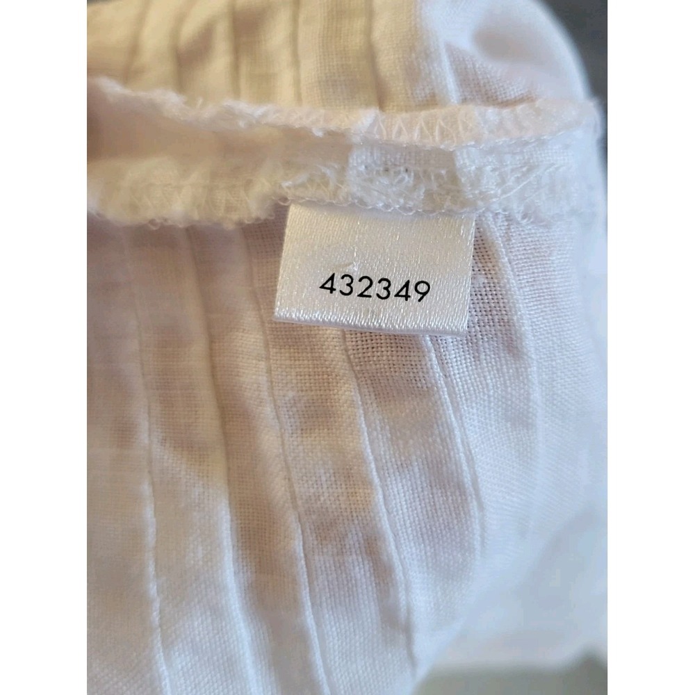 2 Ann Taylor Factory Linen Off Shoulder Tops White Top And Navy Top Sz Medium - Picture 9 of 13
